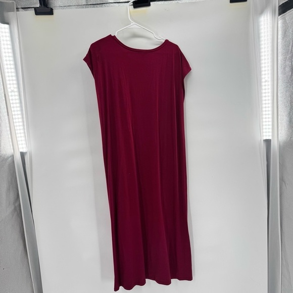 Eileen Fisher Elegant Burgundy Dress size L - Picture 6 of 7